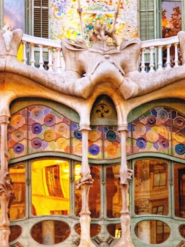 Gaudi's Sagrada Familia in Barcelona with intricate architectural details.