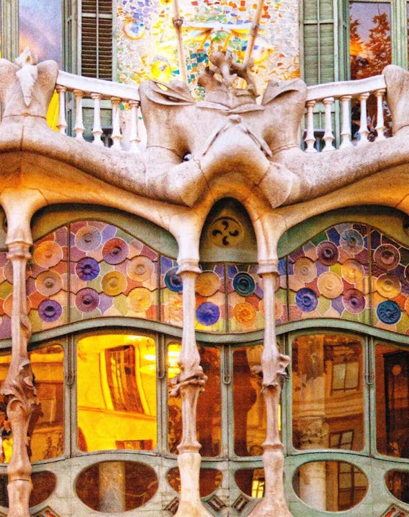Gaudi's Sagrada Familia in Barcelona with intricate architectural details.