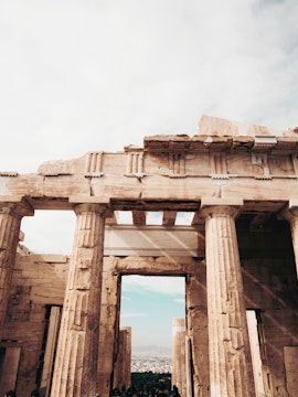 Acropolis view from Athens day trip, showcasing ancient Greek architecture.