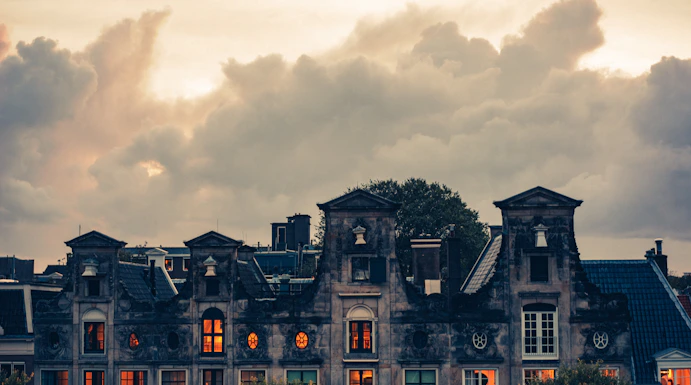 Amsterdam Dungeon entrance with historical facade, showcasing immersive horror experience in Amsterdam, Netherlands.