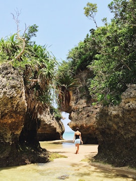 Shuri Castle in Okinawa, Japan, showcasing traditional Ryukyu architecture.