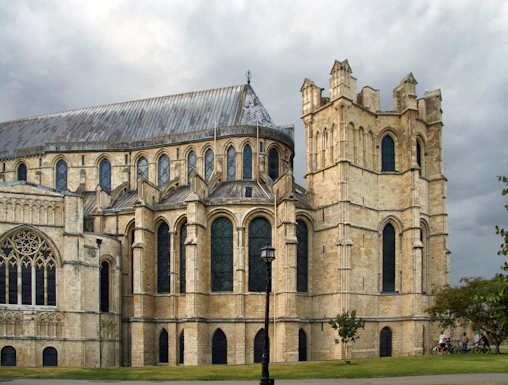 Canterbury Cathedral exterior in London, showcasing Gothic architecture.