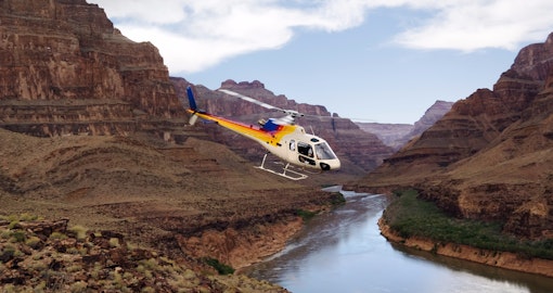 GC West Rim Heli Tour with Landing at Eldorado Canyon + Ground Exploration