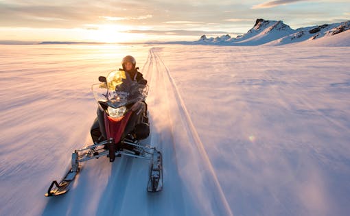 Golden Circle Tour with Langjokull Glacier Snowmobile Ride