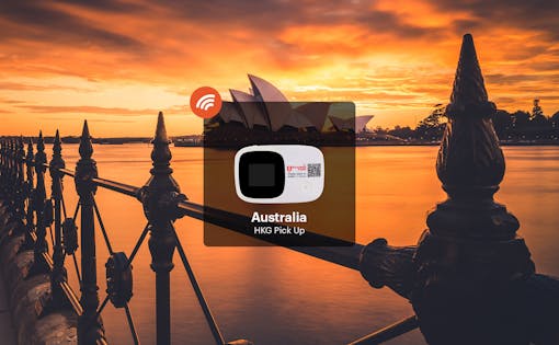 Australia Wifi 4G 500MB Pick Up from Hong Kong
