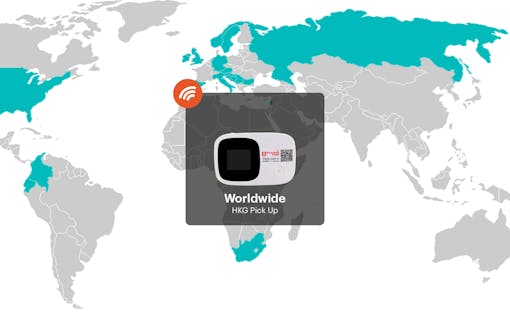 Worldwide Wifi 4G 500MB Pick Up from Hong Kong