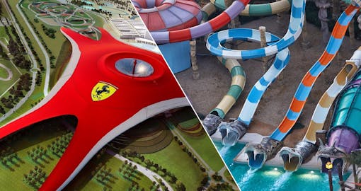 Ferrari World and Yas Waterworld One Day Pass with Transfers