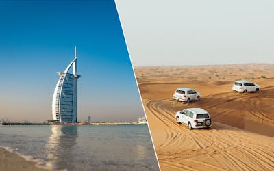 2 Day Combo: Desert Safari + Dubai City Tour + Dhow Dinner Cruise