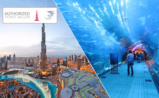 Dubai Aquarium & Underwater Zoo + Burj Khalifa Combo