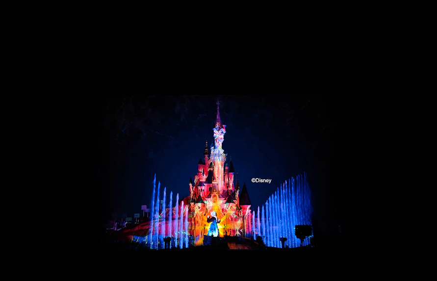Disneyland Paris at night