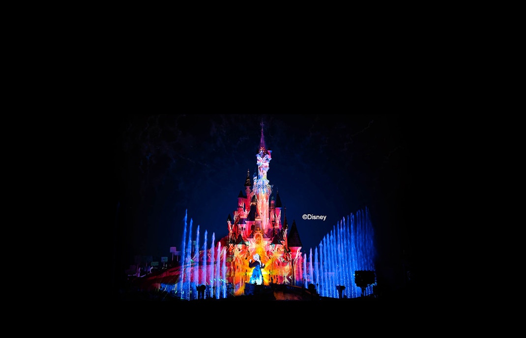 Disneyland Paris at night