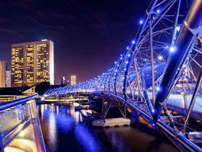 around OCBC Skyway at Gardens by the Bay Singapore - The Helix Bridge