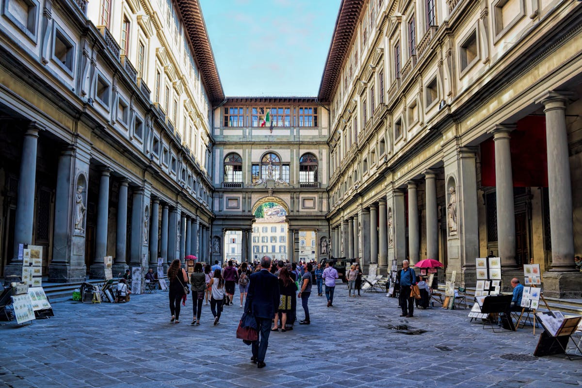 Uffizi Gallery exterior in Florence, Italy