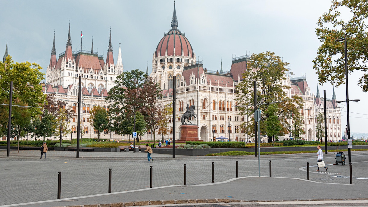 Hungarian Parliament Entrance