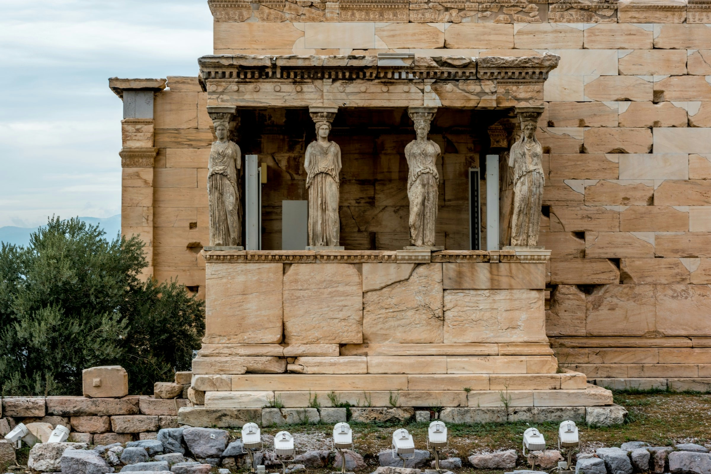 Caryatids of the Erechtheion on the Acropolis, Athens.