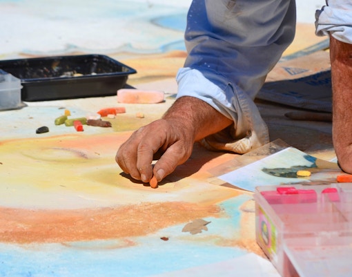 Venice Art Biennale exhibition hall with contemporary art installations.