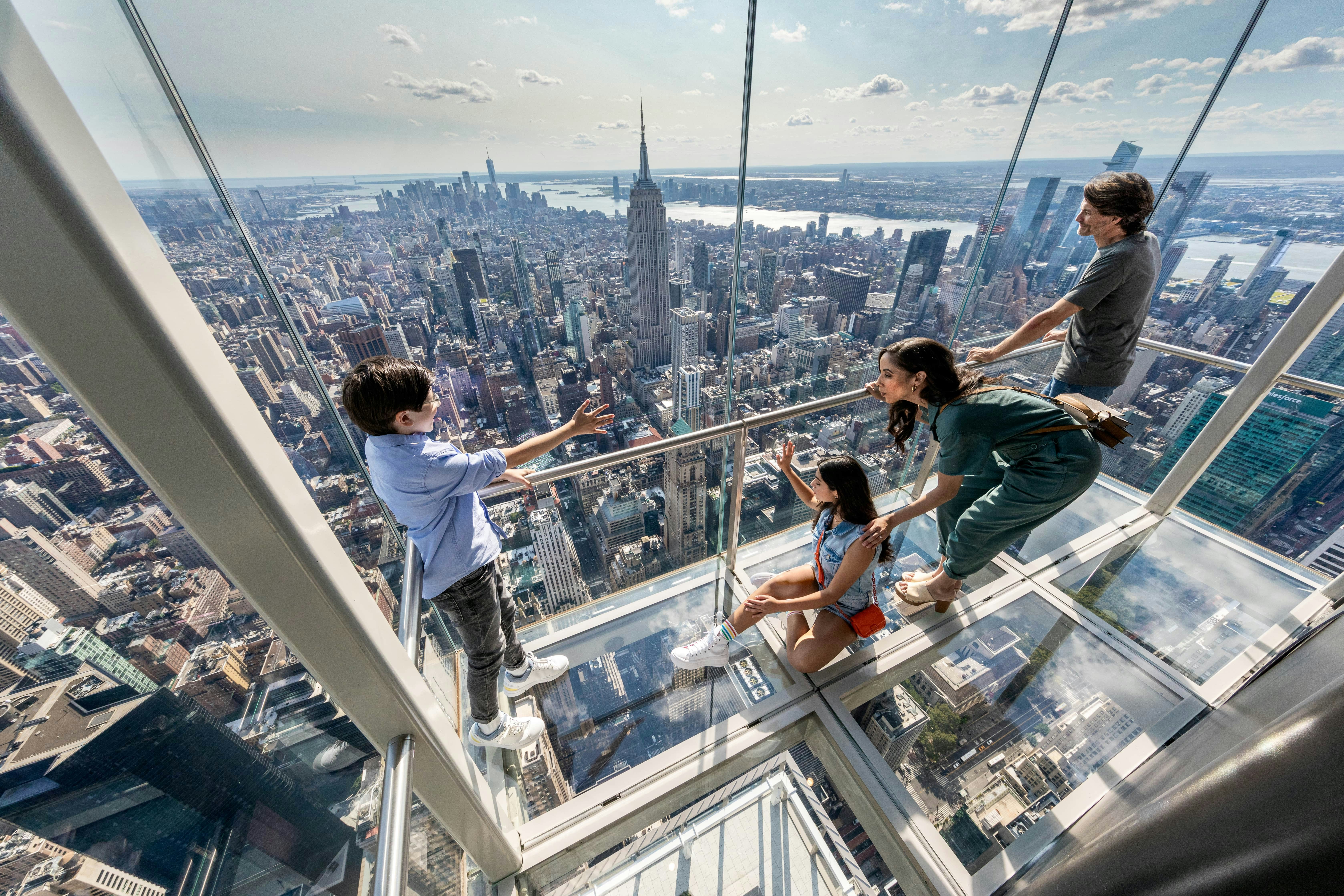 Summit One Vanderbilt observation deck view from Ascent elevators above Manhattan.