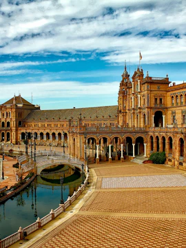 Plaza de España in Seville, showcasing its iconic architecture and canal.