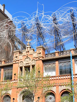 Antoni Tàpies Foundation building with wire sculpture on roof, Barcelona.