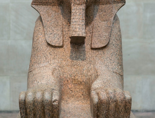 Granite sphinx statue at Museo Egizio, Turin.