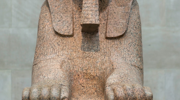 Granite sphinx statue at Museo Egizio, Turin.