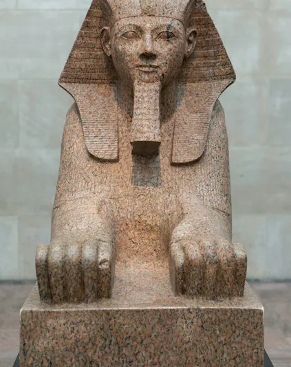 Granite sphinx statue at Museo Egizio, Turin.