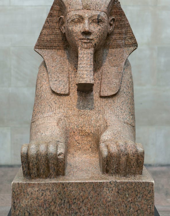 Granite sphinx statue at Museo Egizio, Turin.