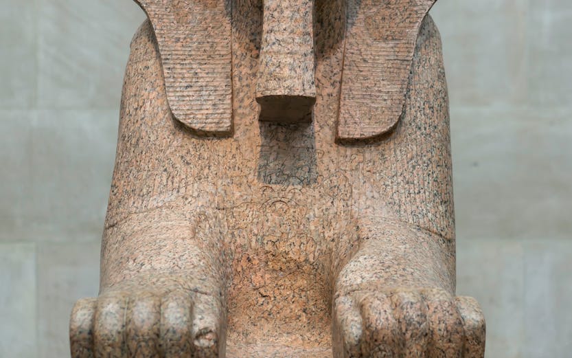 Granite sphinx statue at Museo Egizio, Turin.