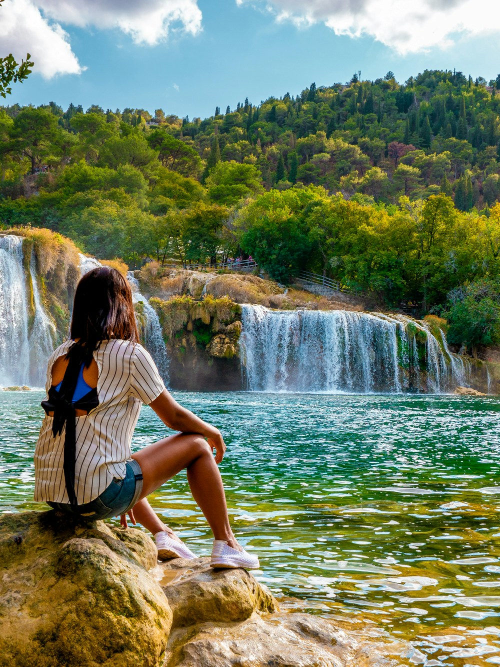 Waterfalls and lush greenery at Krka National Park, Croatia, featured in Krka National Park Tours.