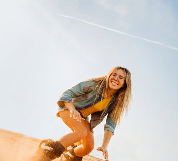 Sandboarding adventure at Desert Conservation Reserve.