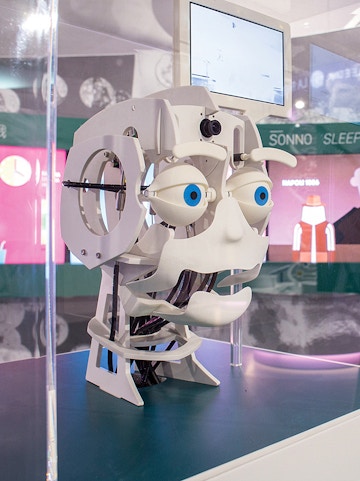 Interactive robot exhibit at Città della Scienza, Naples.