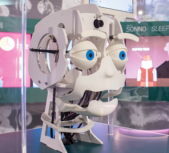 Interactive robot exhibit at Città della Scienza, Naples.