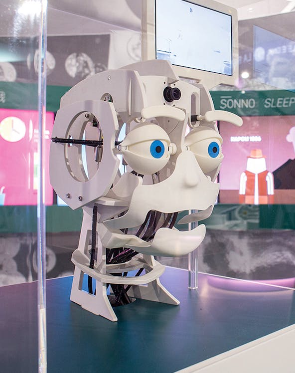 Interactive robot exhibit at Città della Scienza, Naples.