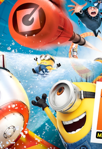 Minions enjoying a water ride at Universal Studios with Express Pass.