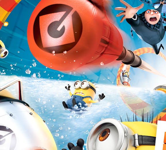 Minions enjoying a water ride at Universal Studios with Express Pass.