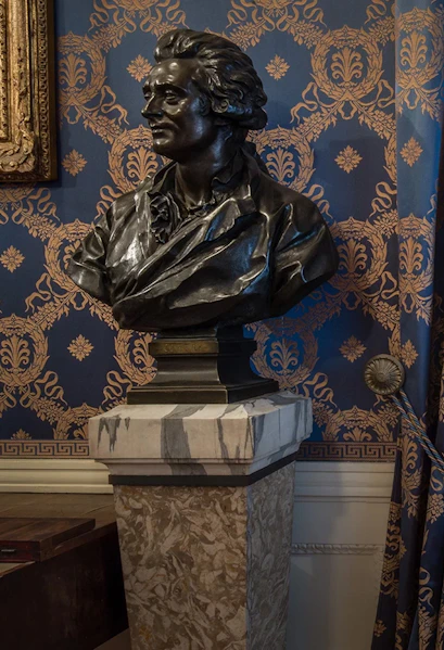 Bust of a historical figure in La Scala Theatre, Milan.