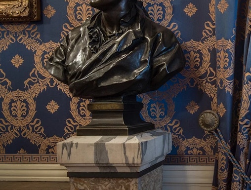 Bust of a historical figure in La Scala Theatre, Milan.