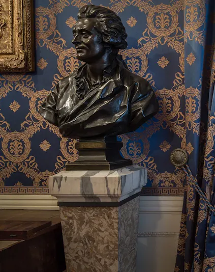 Bust of a historical figure in La Scala Theatre, Milan.