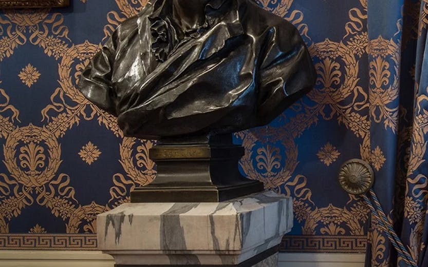 Bust of a historical figure in La Scala Theatre, Milan.
