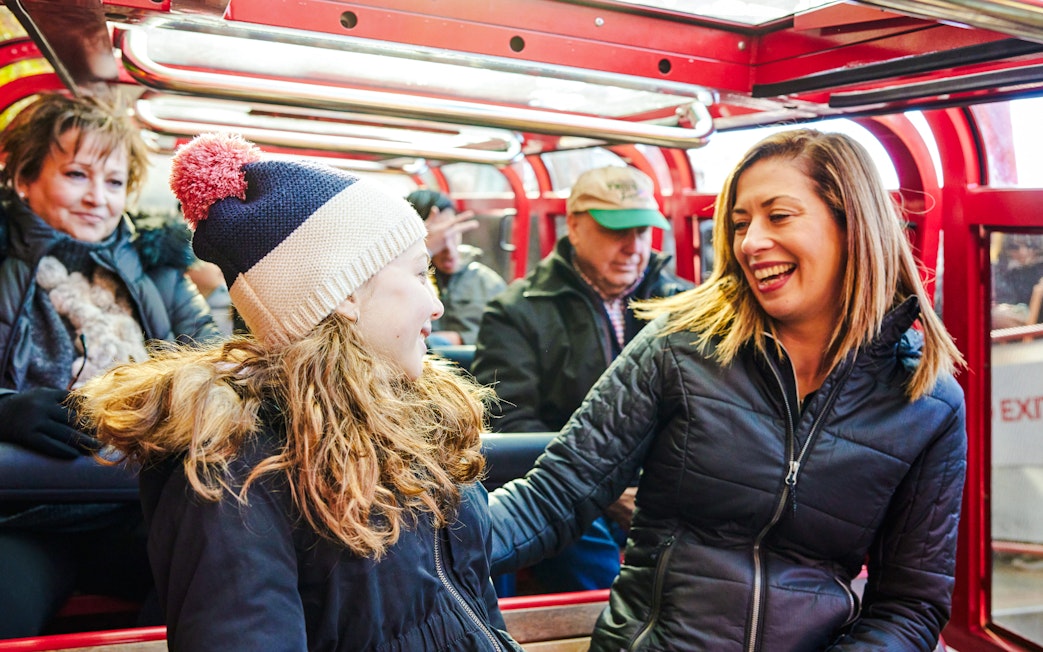 Visitors enjoying the railway ride at Scenic World, Blue Mountains.