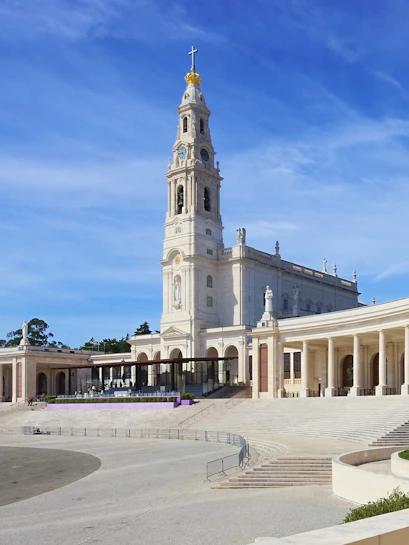 Sanctuary of Our Lady of Fátima with bell tower in Fátima, Portugal.