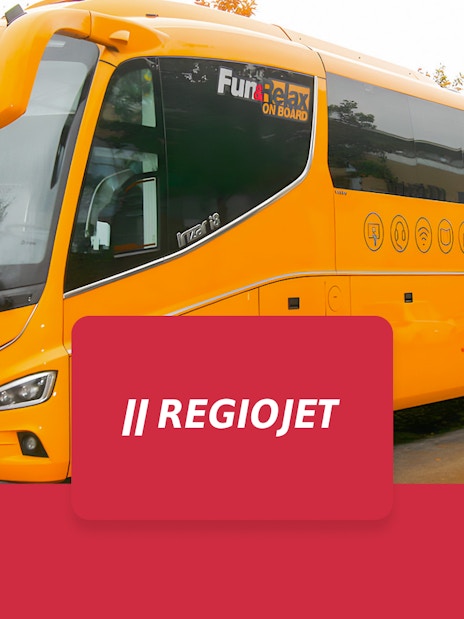 RegioJet bus for round-trip tickets between Prague Airport and city center.