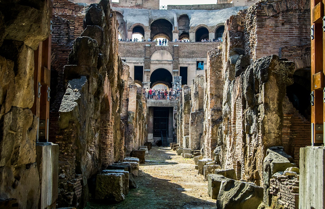 Underground ruins of  Colosseum