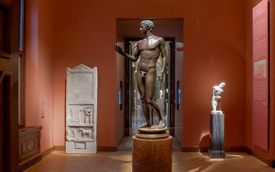 Youth from the Magdalensberg statue inside Kunsthistorisches Museum Vienna.