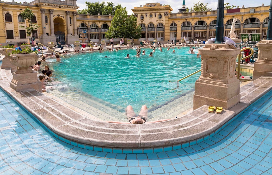 indoor pool at szechenyi spa