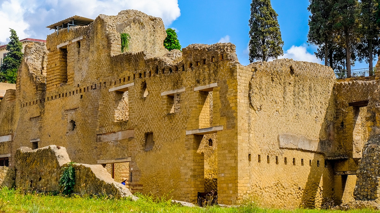 Herculaneum Archaeological Site, ancient Roman town, italy