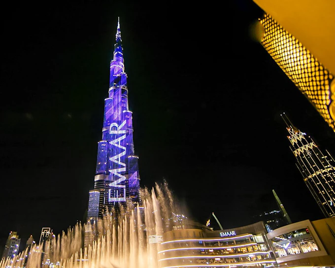 Dubai Night City Tour with Burj Al Arab Photo Stop and Dubai Fountain Show