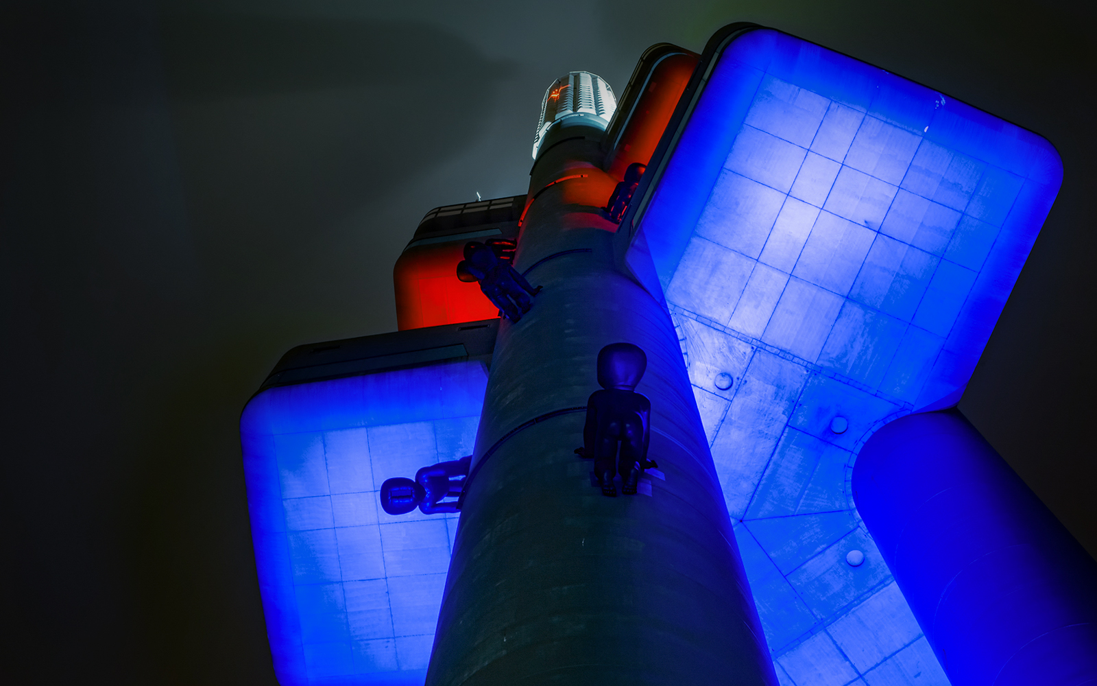 Evening illumination at Zizkov tower