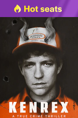 Kenrex West End show poster featuring a serious man in a cap with smoke.
