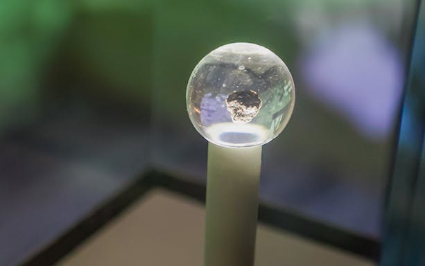 Meteorite display at the National Museum of Science and Technology, Milan.